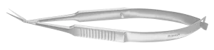 032R 11-0581S Gills-Vannas Capsulotomy Scissors, Angled, Sharp Tips, 10.00 mm Blades, Flat Handle, Length 84 mm, Stainless Steel