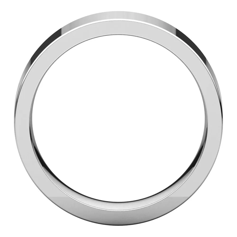10k White Gold 8mm Flat Comfort Fit Band, Size 10.5