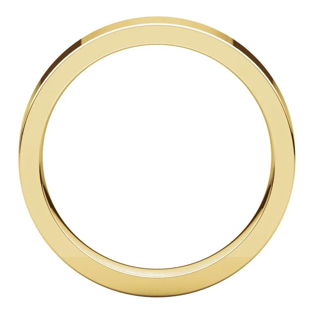 10k Yellow Gold 4mm Flat Comfort Fit Band, Size 10