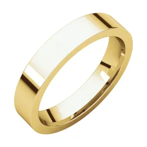 10k Yellow Gold 4mm Flat Comfort Fit Band, Size 10