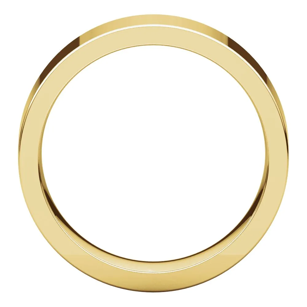 10k Yellow Gold 6mm Flat Comfort Fit Band, Size 10