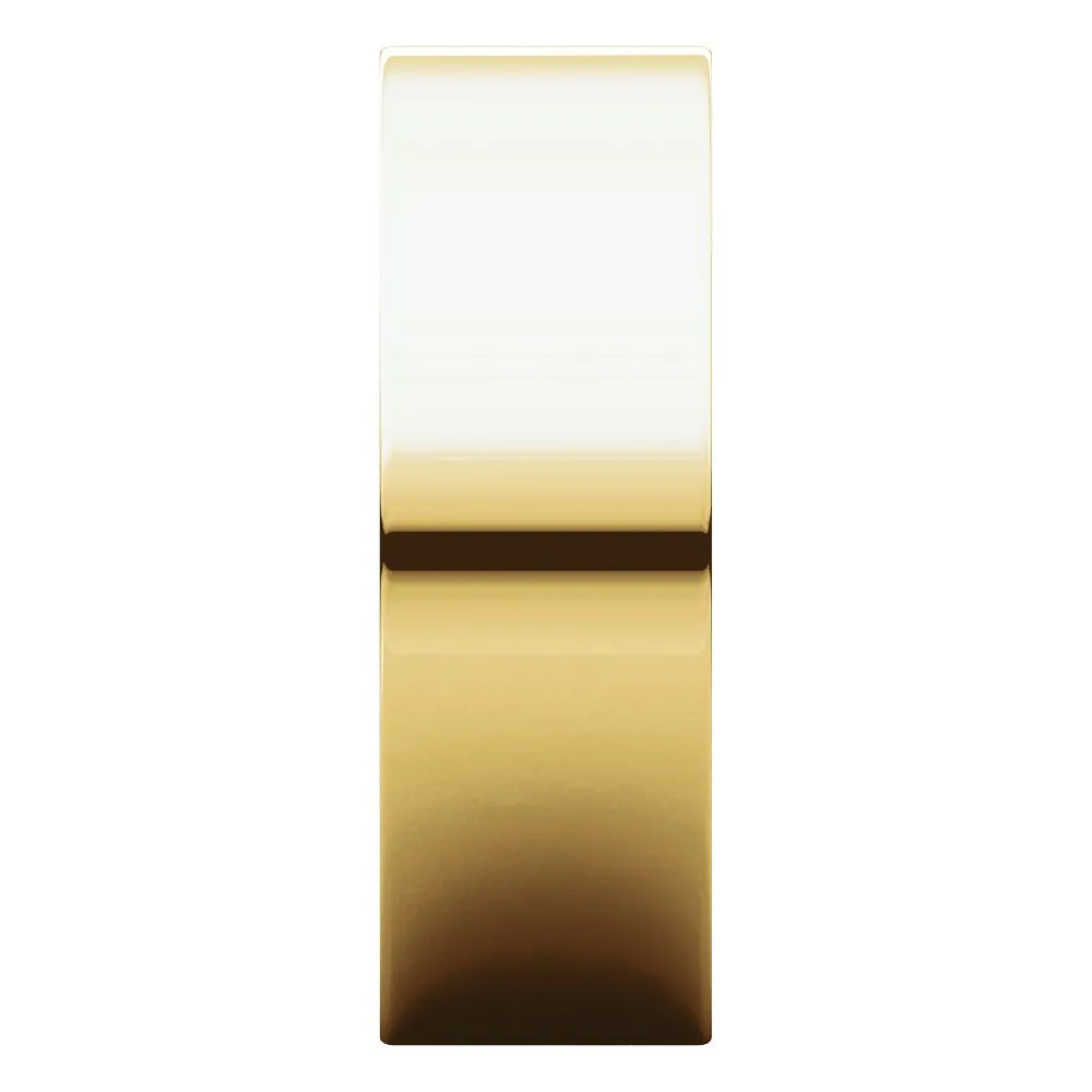 10k Yellow Gold 7mm Flat Comfort Fit Band, Size 7