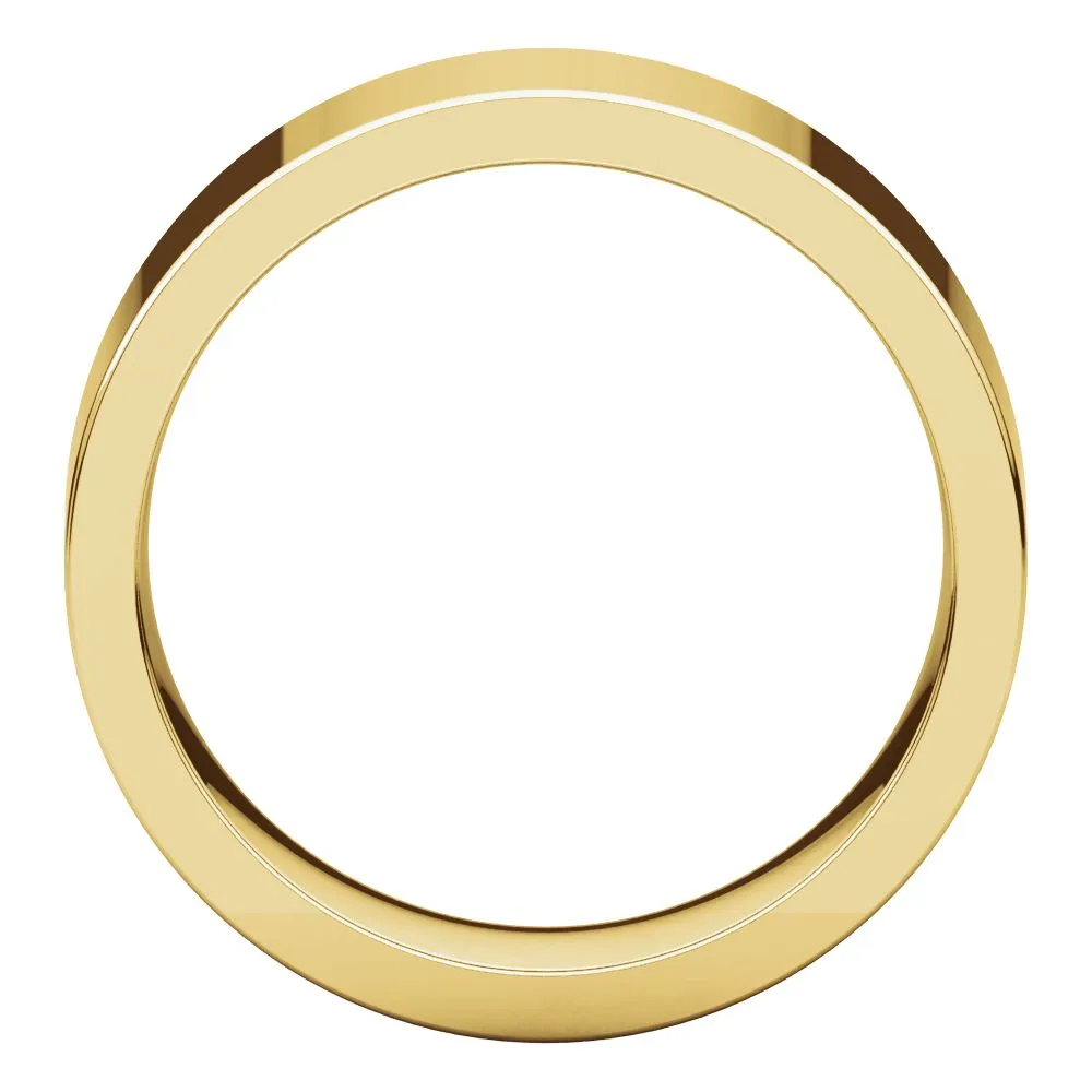 10k Yellow Gold 7mm Flat Comfort Fit Band, Size 7