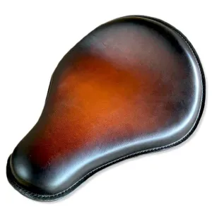 13x15 Brown On Brn Spring Tractor Seat Pad Leather Harley Softail Chopper Bobber