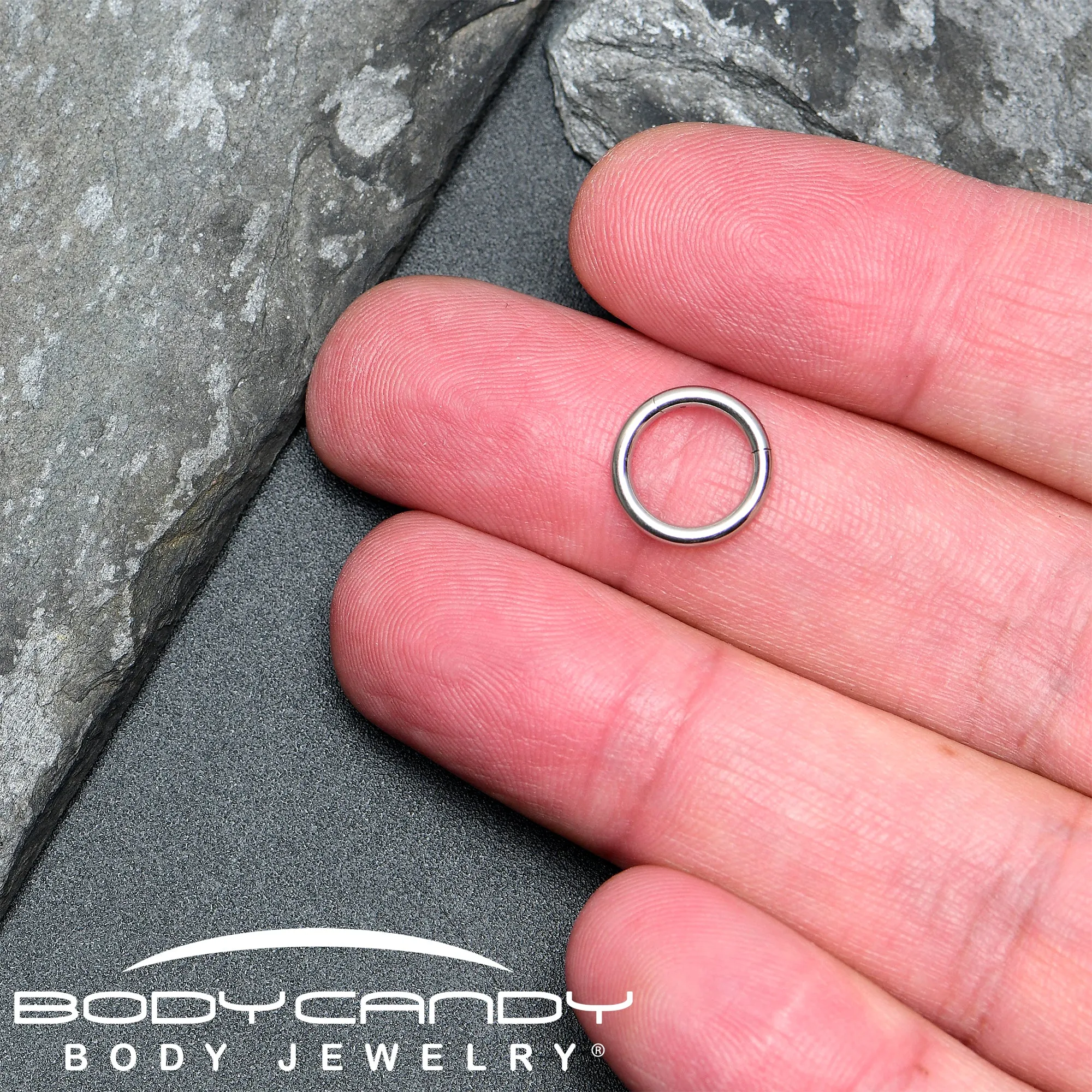 14 Gauge 9mm 316L Surgical Steel Precision Hinged Segment Hoop