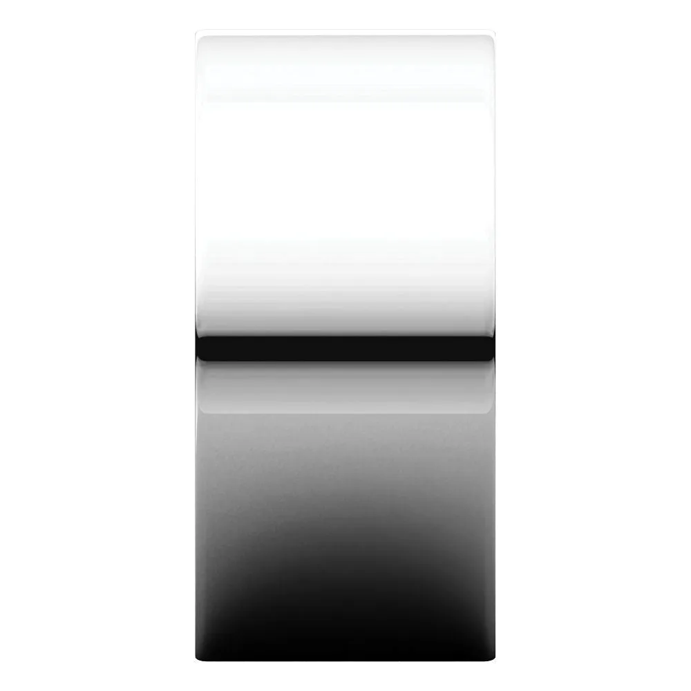 14k White Gold 10mm Flat Comfort Fit Band, Size 11.5