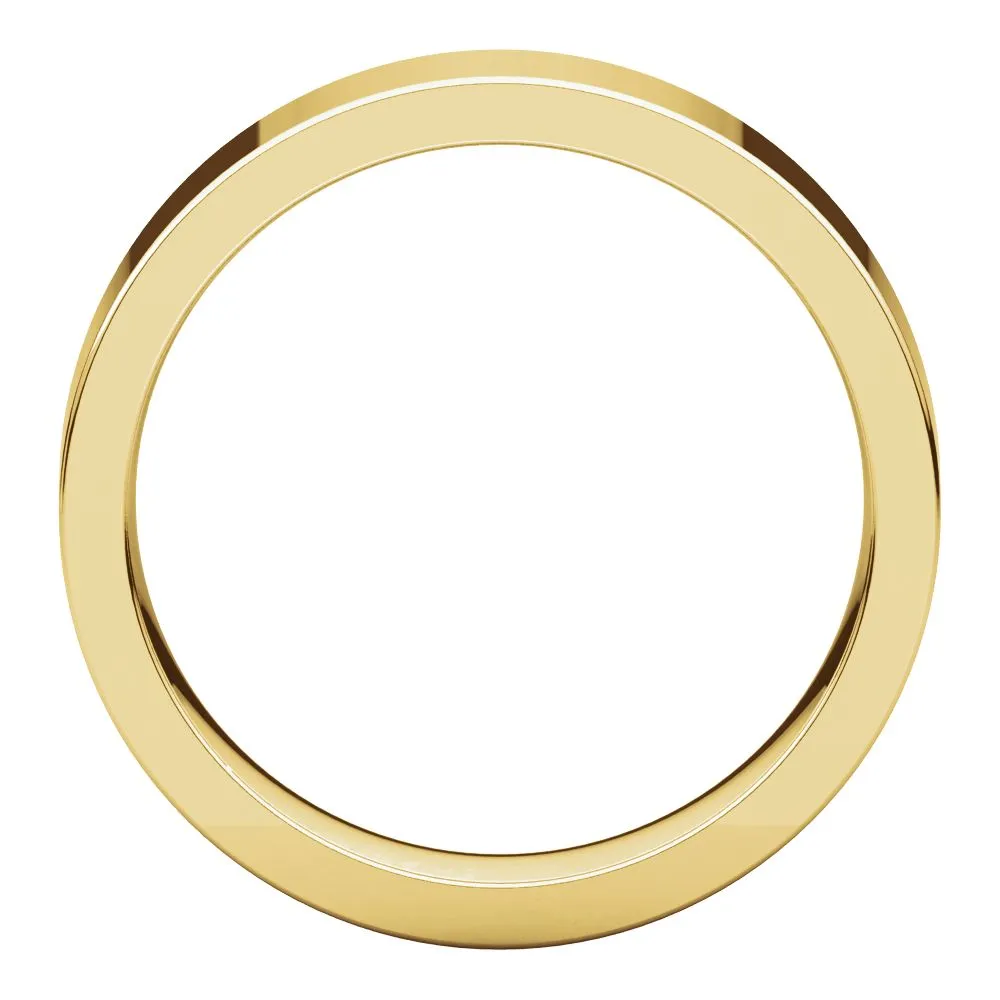 14k Yellow Gold 5mm Flat Comfort Fit Band, Size 13