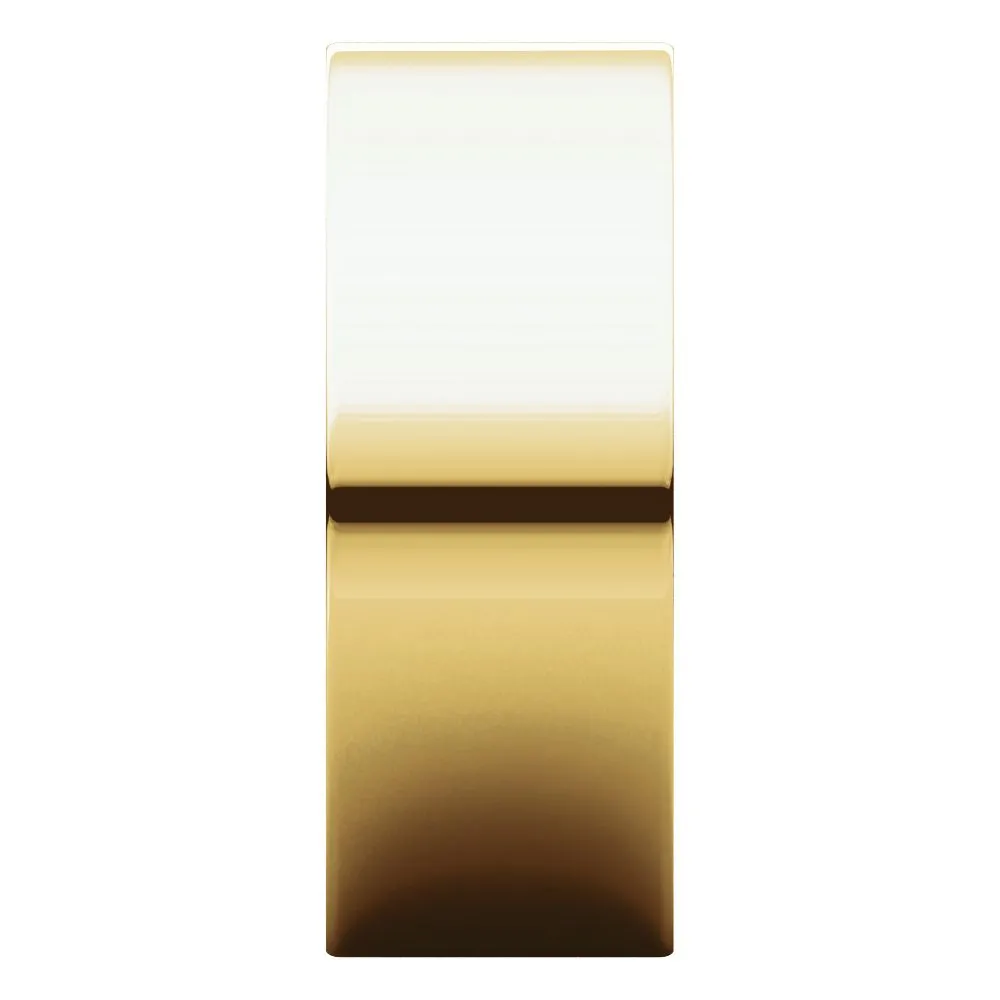 14k Yellow Gold 8mm Flat Comfort Fit Band, Size 12.5