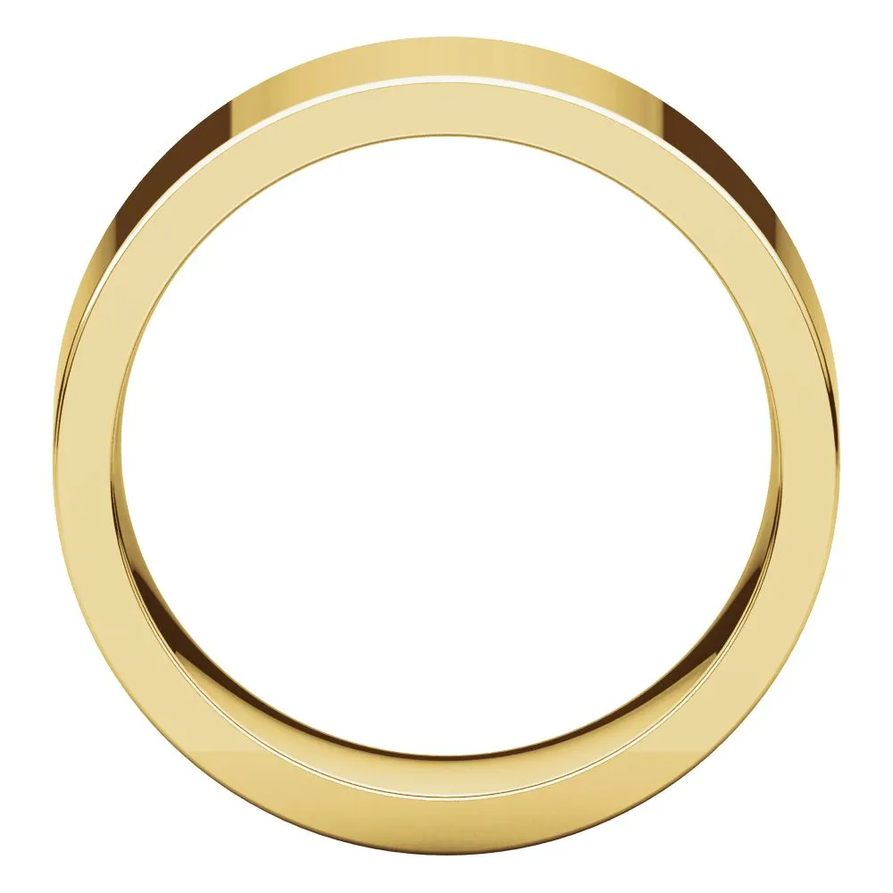 14k Yellow Gold 8mm Flat Comfort Fit Band, Size 12.5