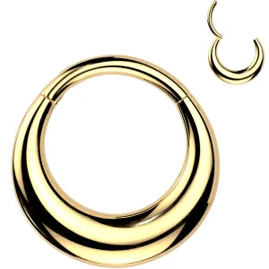 16 Gauge 5/16 Gold Tone Simplicity Thick Precision Hinged Segment Ring