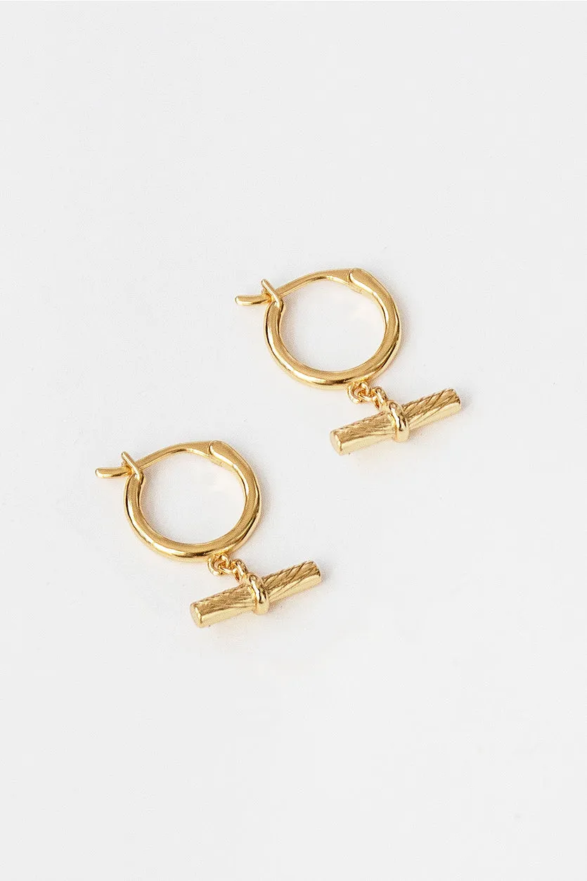 18K Harlie T Bar Huggies