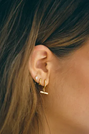 18K Harlie T Bar Huggies