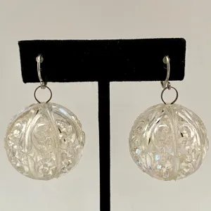 1960s Large Open Work Ball Earrings