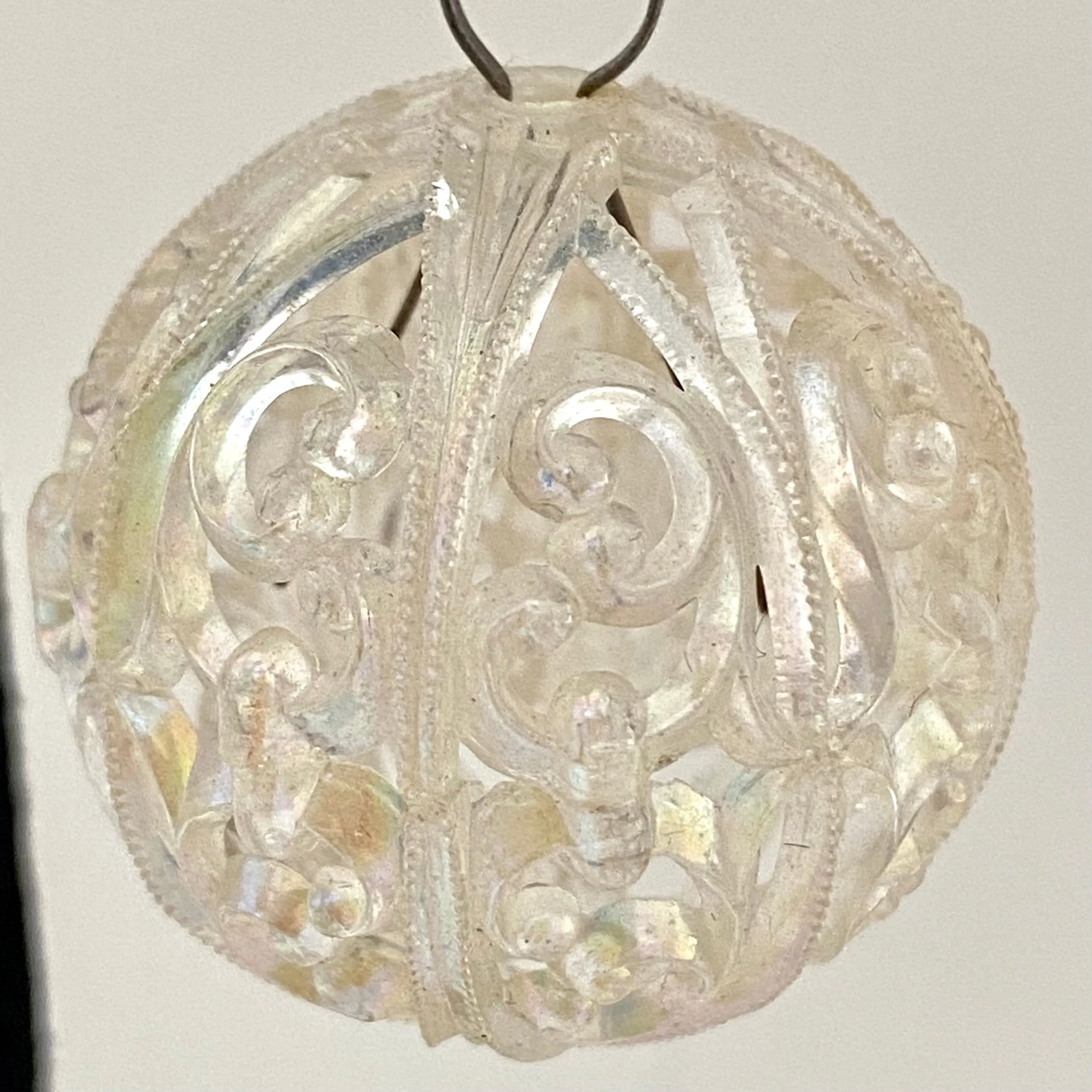 1960s Large Open Work Ball Earrings