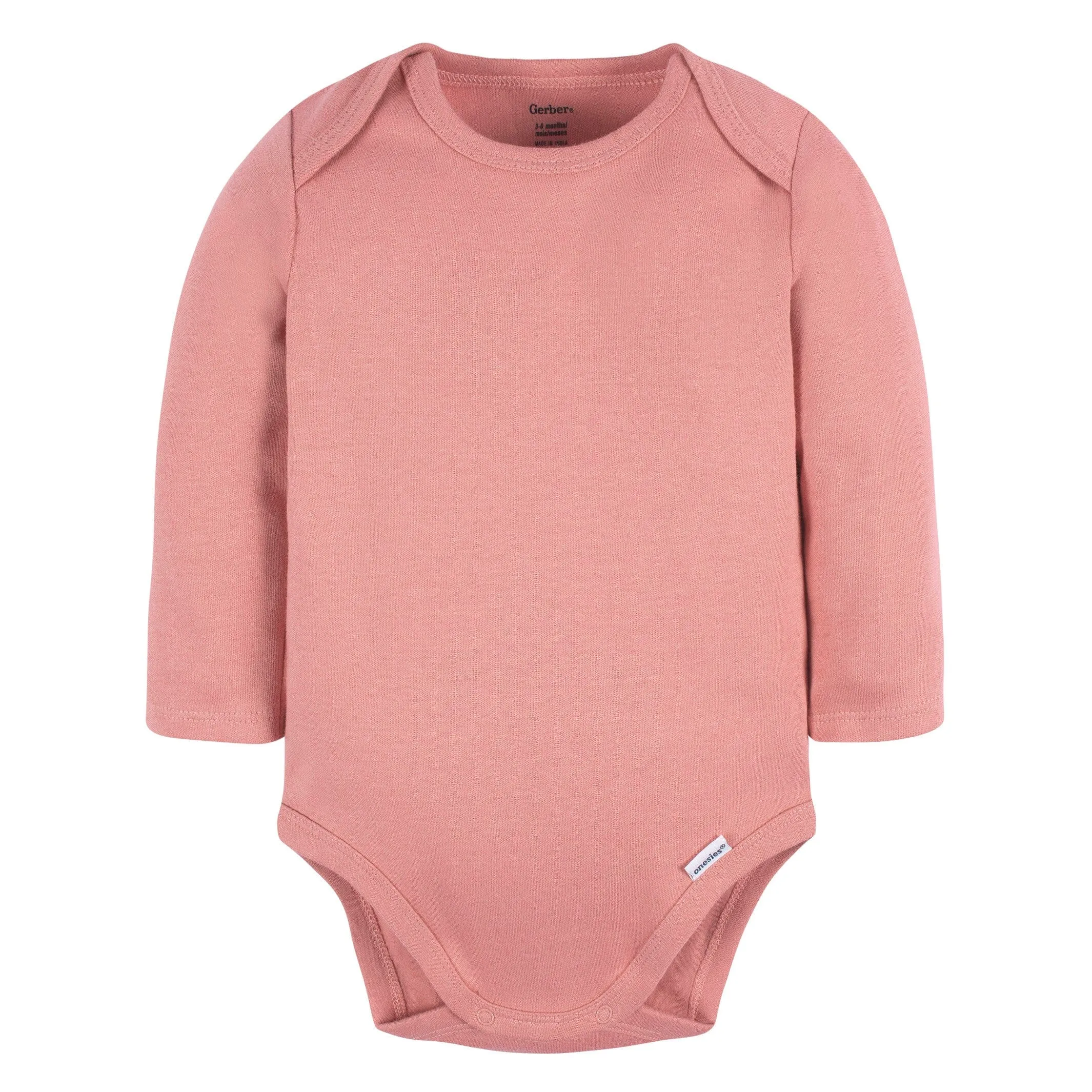 5-Pack Baby Mauve Pink Premium Long Sleeve Onesies® Bodysuits