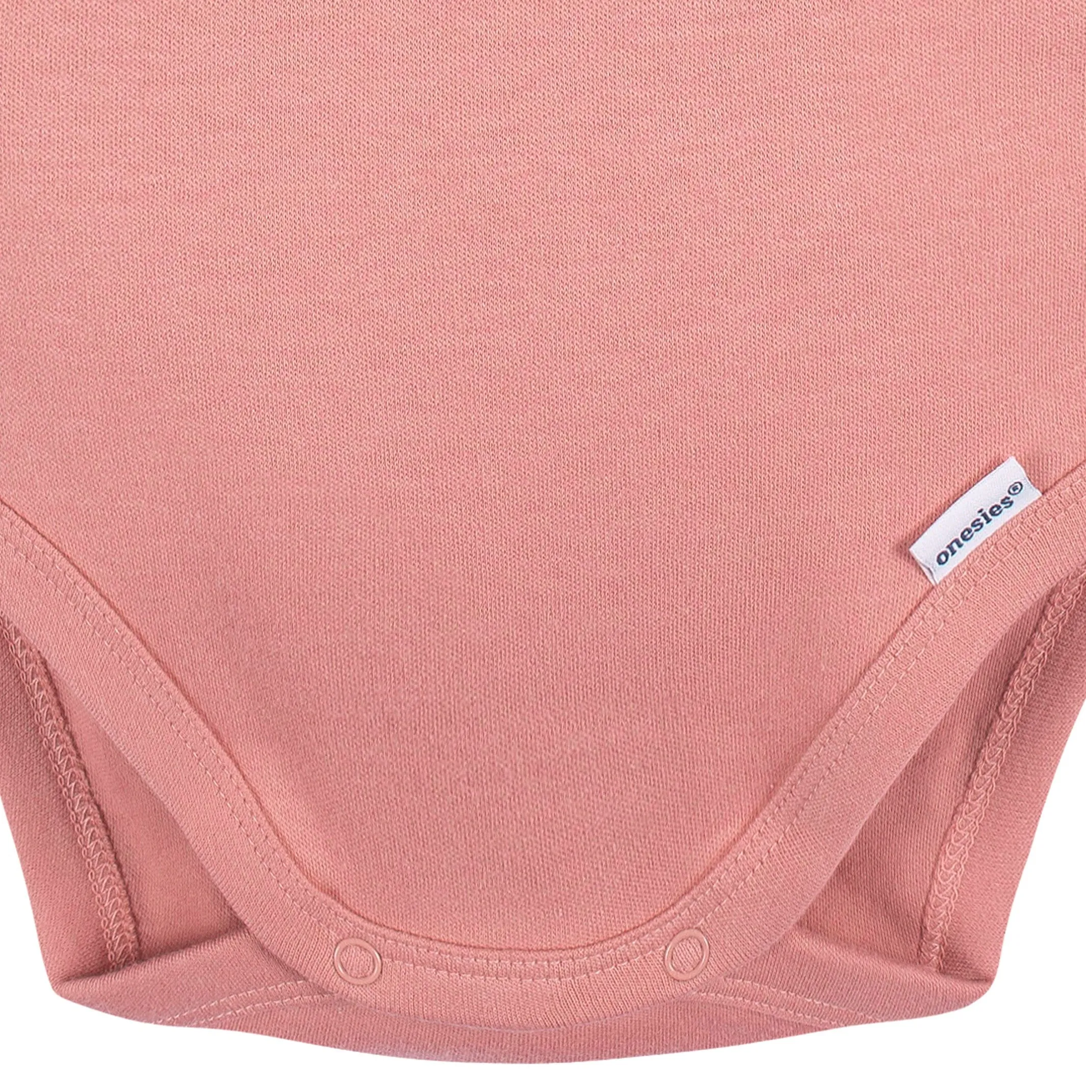 5-Pack Baby Mauve Pink Premium Long Sleeve Onesies® Bodysuits