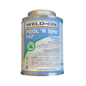 747 IPS Weld-on Pool 'R Spa Glue - 237mL-  Blue