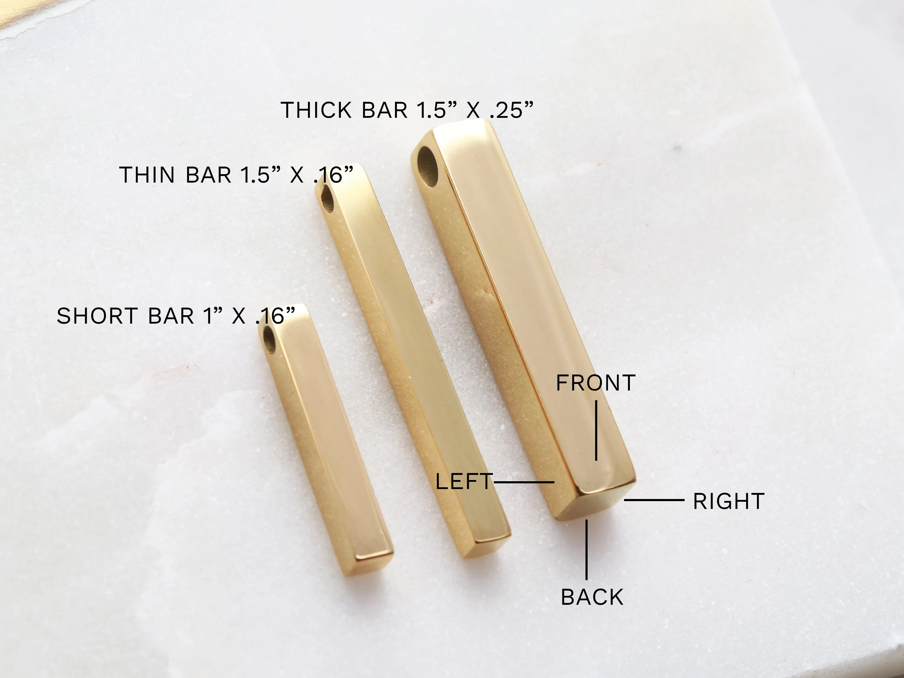Add an Engraved 4 Sided Bar