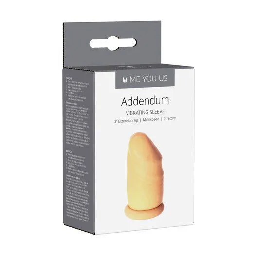 Addendum 3" Realistic Vibrating Penis Extender Sleeve