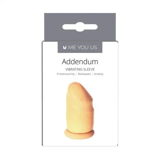 Addendum 3" Realistic Vibrating Penis Extender Sleeve