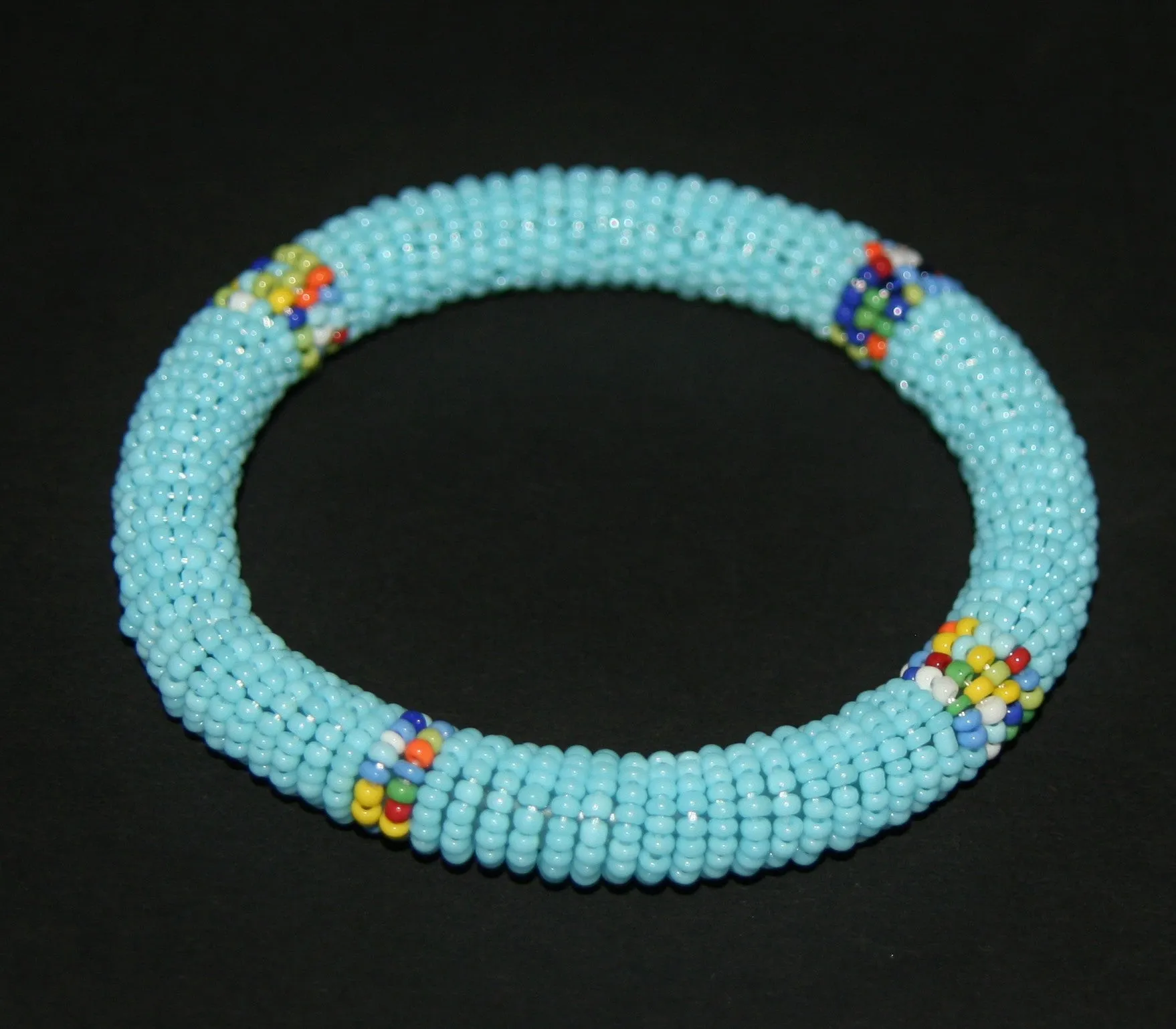 African Maasai Tribal Bead Bangle Multiple Colors Kenya