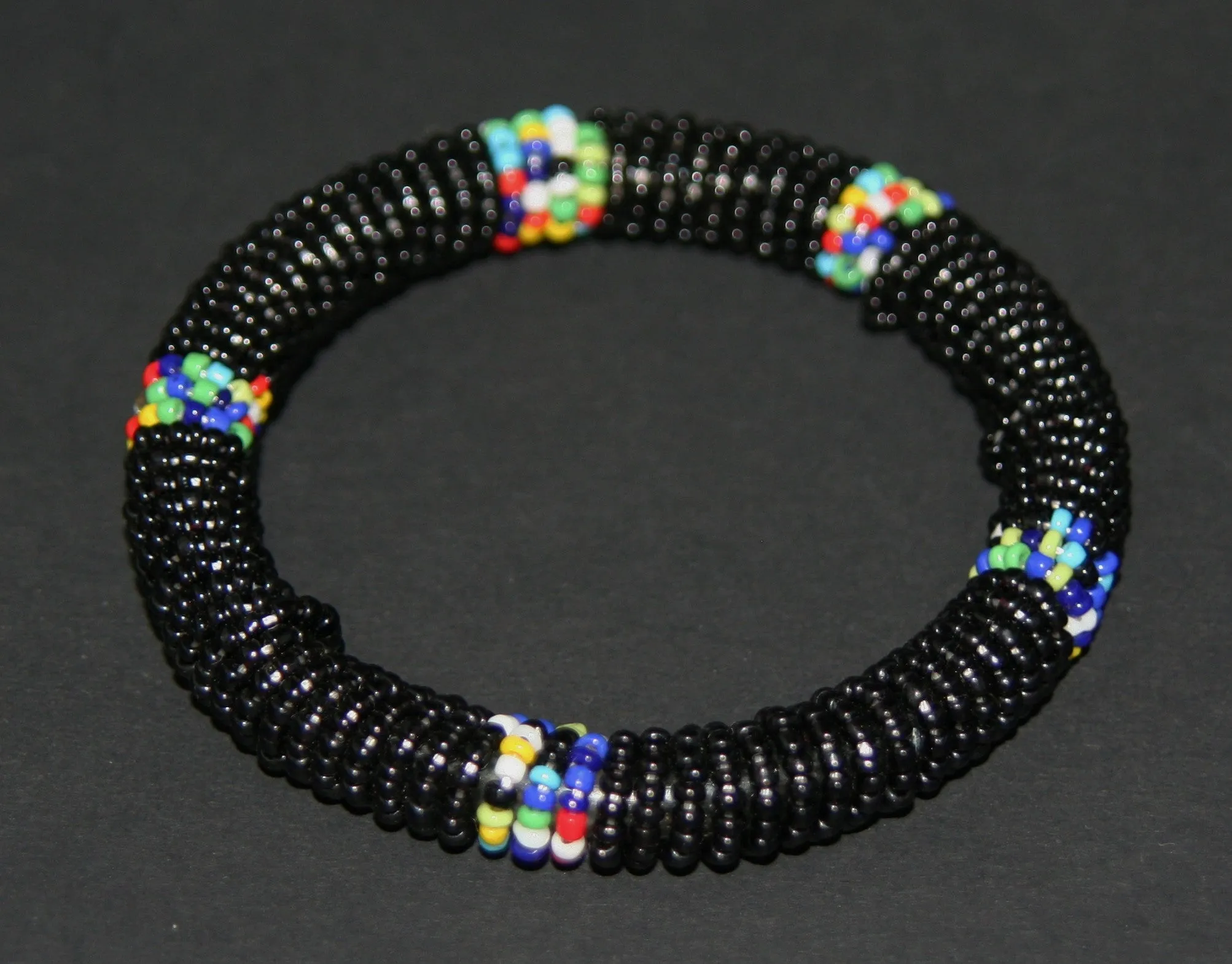 African Maasai Tribal Bead Bangle Multiple Colors Kenya