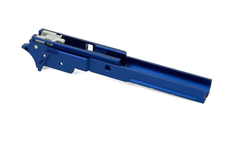 Airsoft Masterpiece 4.3″ Aluminum Advance Frame with Tactical Rail for Hi-CAPA 4.3 (Blue)