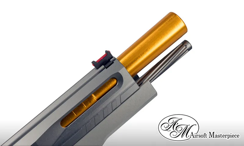 Airsoft Masterpiece .45 Threaded Aluminum Outer Barrel for Hi-CAPA 5.1 (Chrome Ver., Titanium Grey)