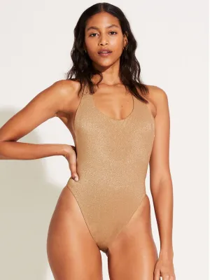 Alia One Piece in Golden Glow Metallic