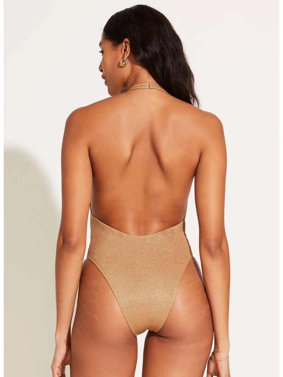 Alia One Piece in Golden Glow Metallic