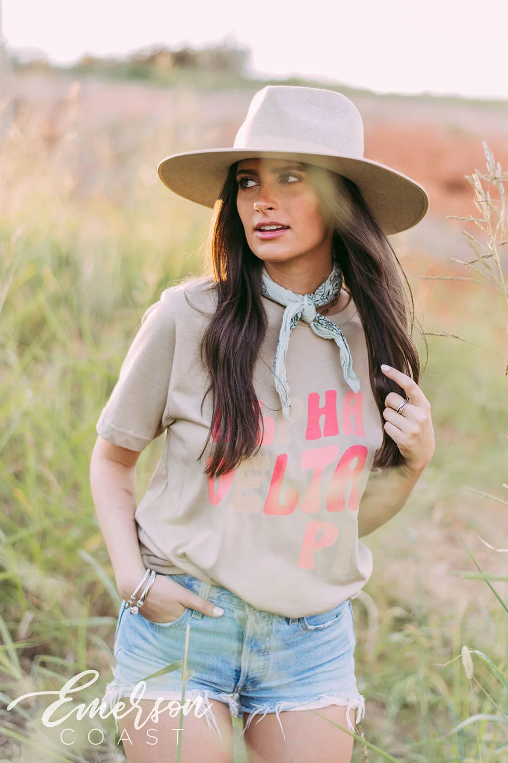 Alpha Delta Pi Tan PR Tee