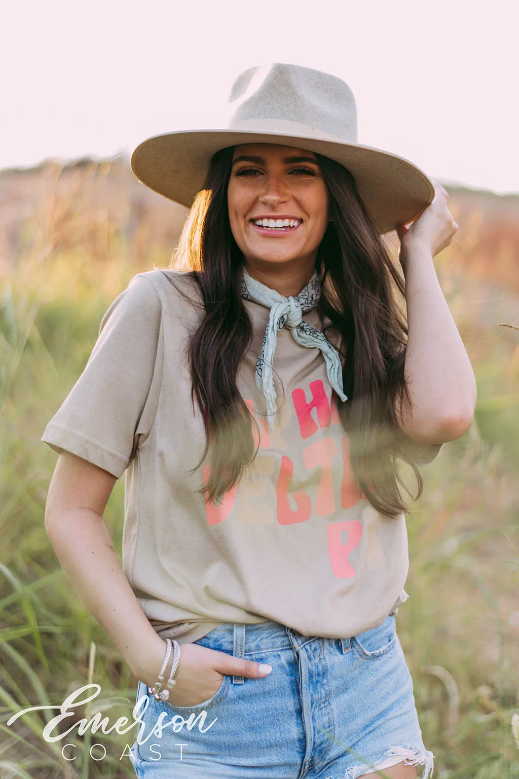 Alpha Delta Pi Tan PR Tee