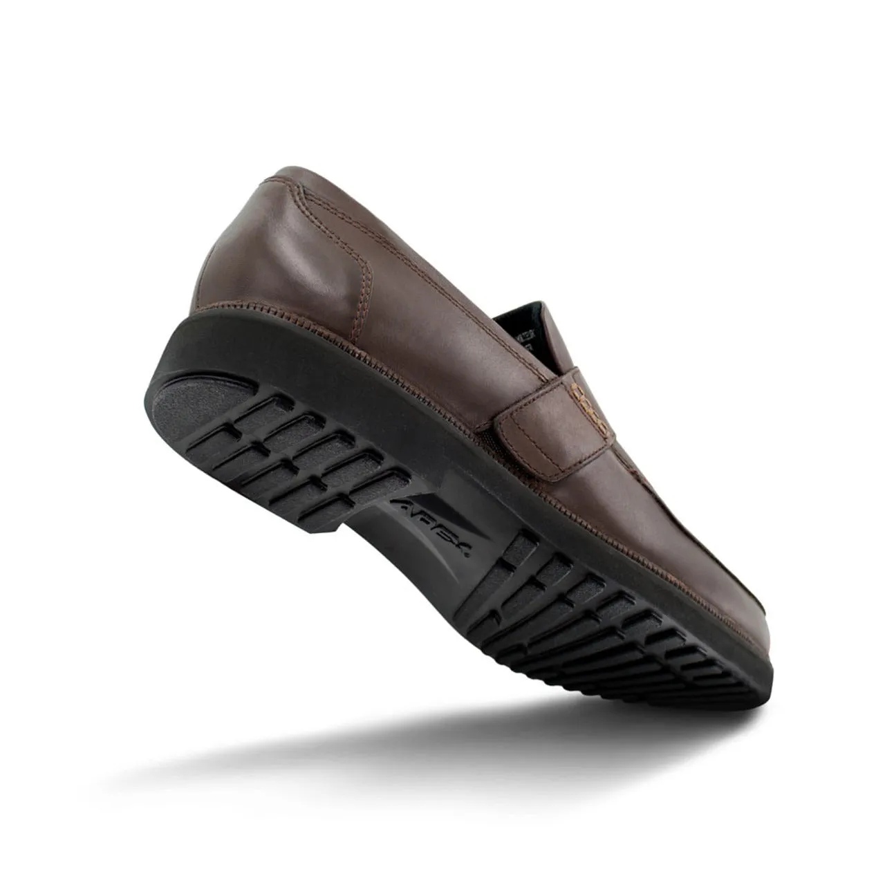 Apexfoot Men's Strap Loafer Lexington - Brown - X-Wide (4E)