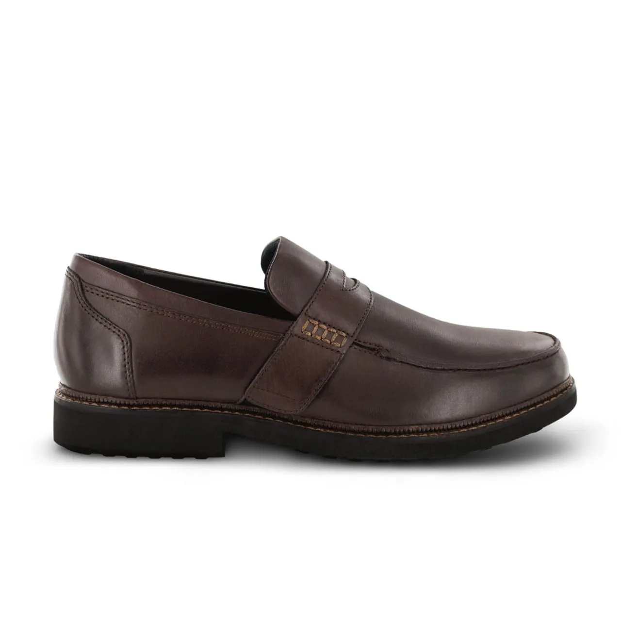 Apexfoot Men's Strap Loafer Lexington - Brown - X-Wide (4E)