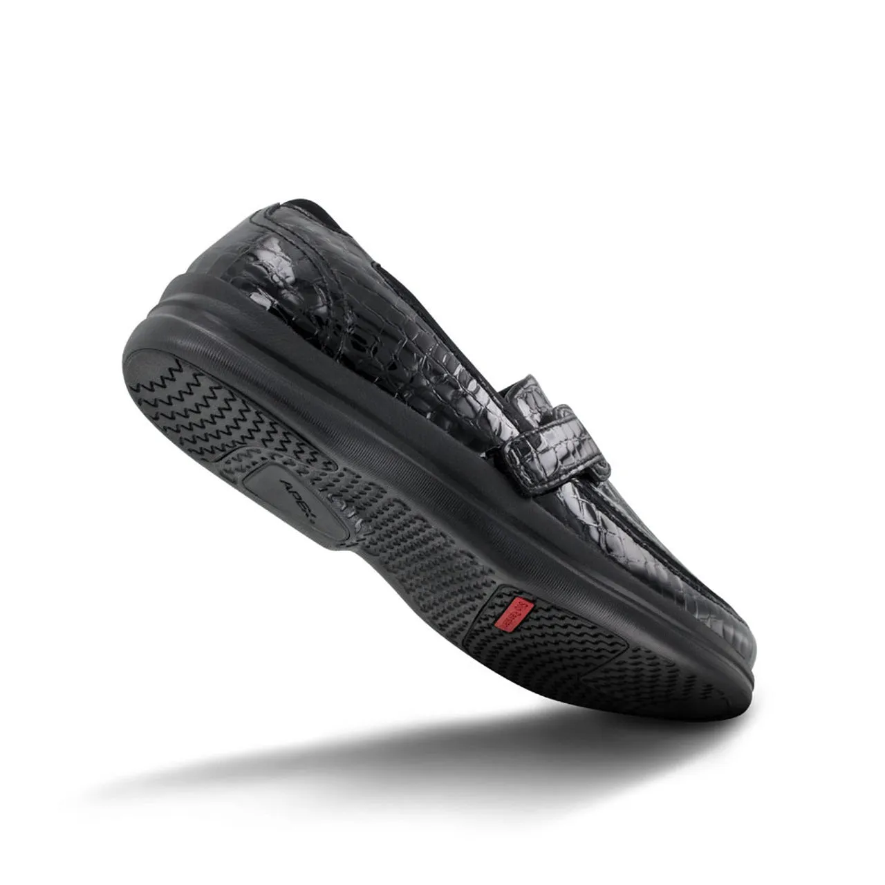 Apexfoot Women's Dress Shoe Petals Evelyn - Black Croc - Medium (B)