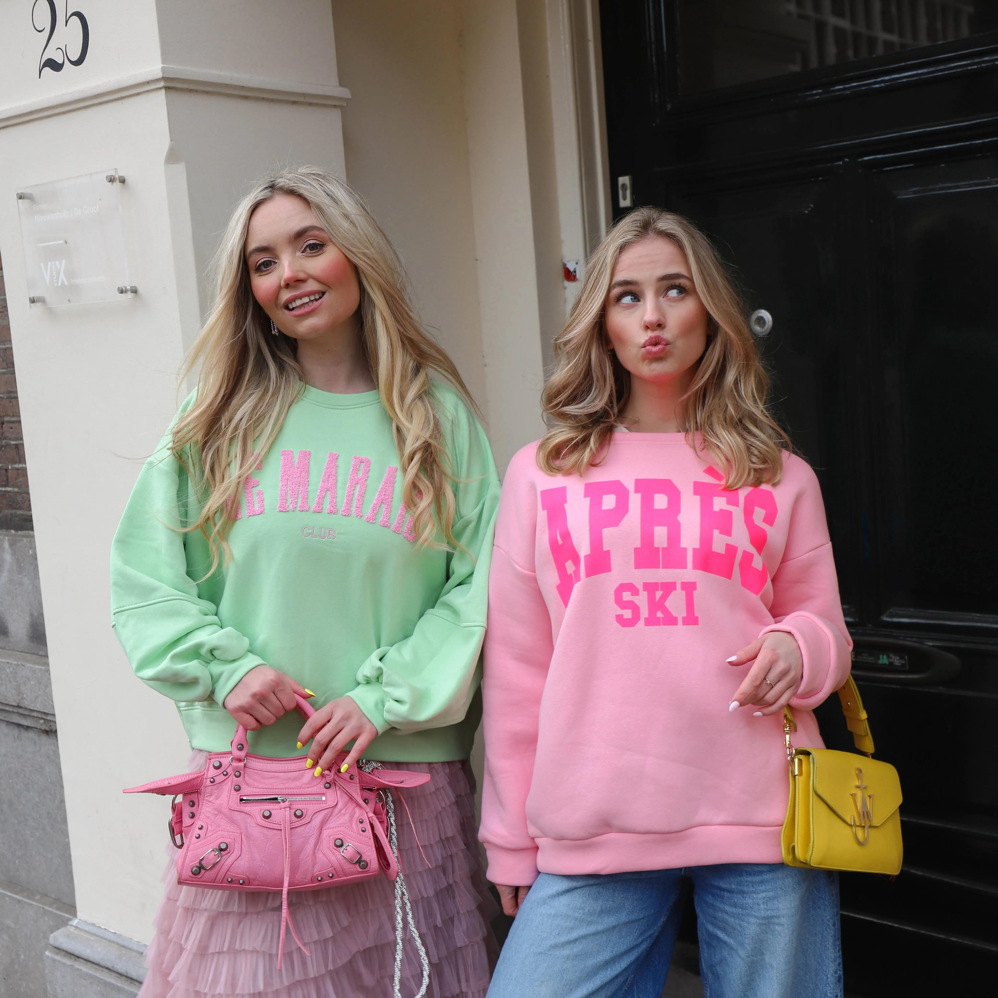 Apres ski sweater roze fuchsia
