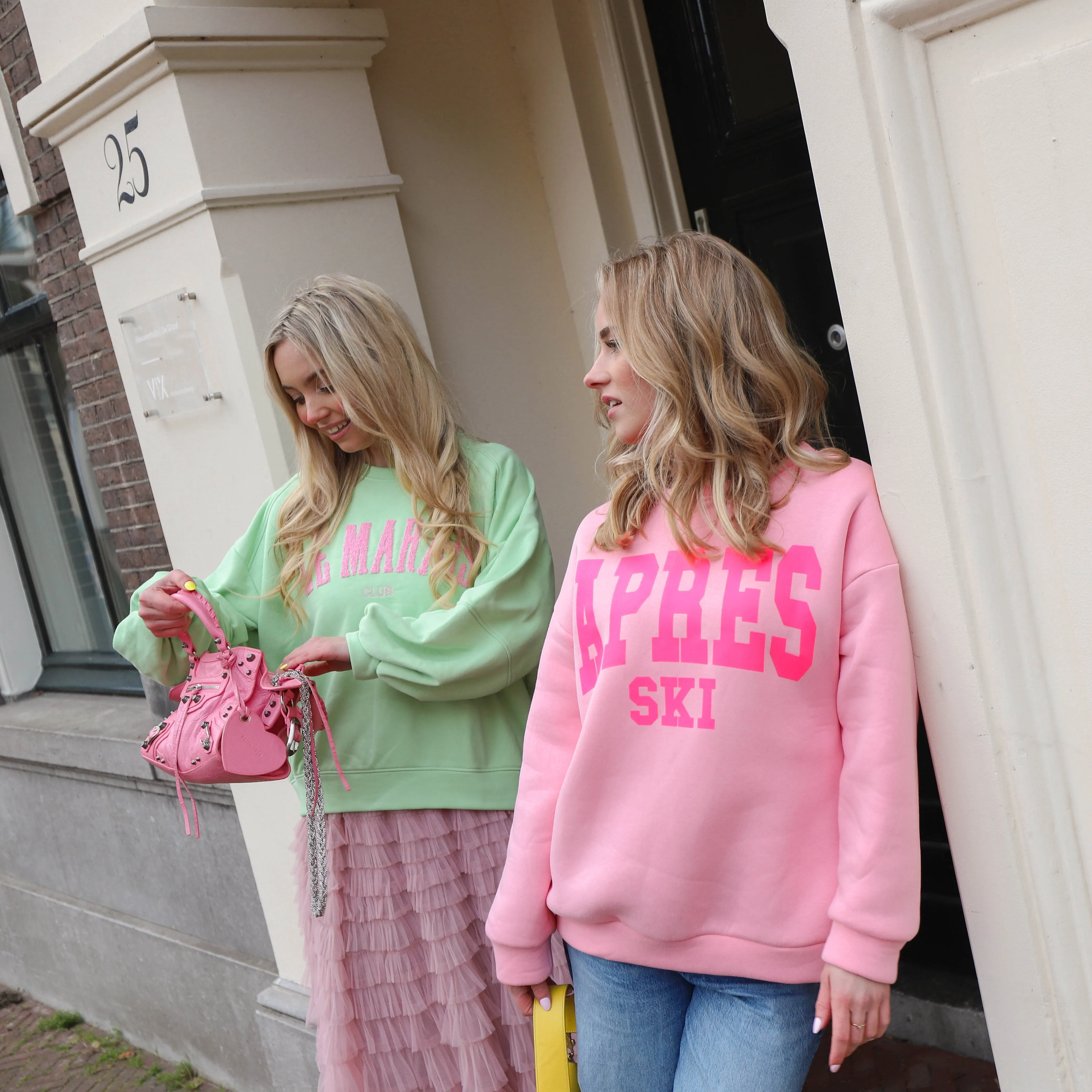 Apres ski sweater roze fuchsia