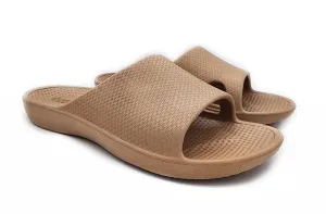 Archline Rebound Orthotic Slides Flip Flop Thongs Slip On Arch Support - Putty