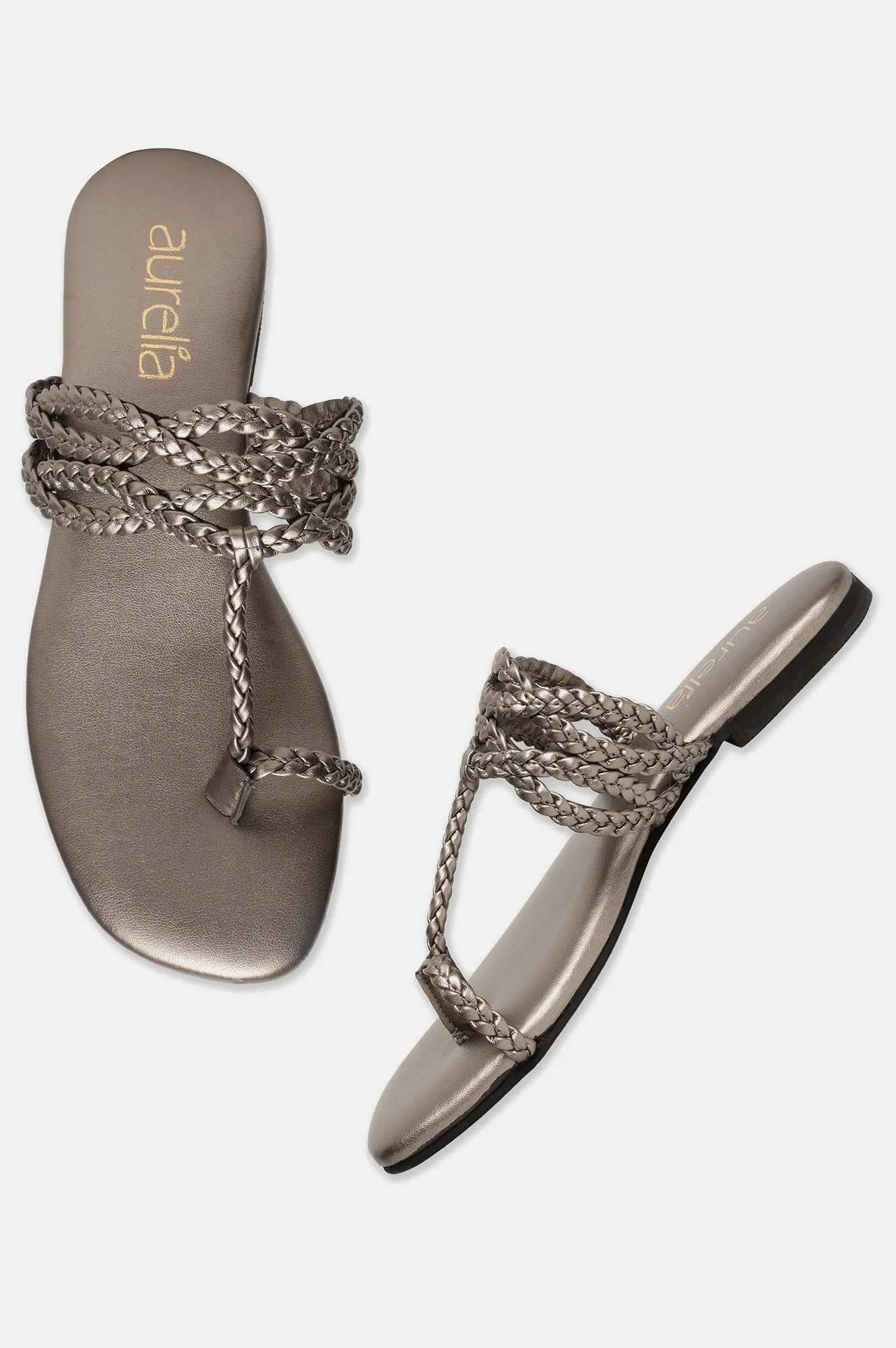 Aurelia Woven Design Open Flat-Zdorothy