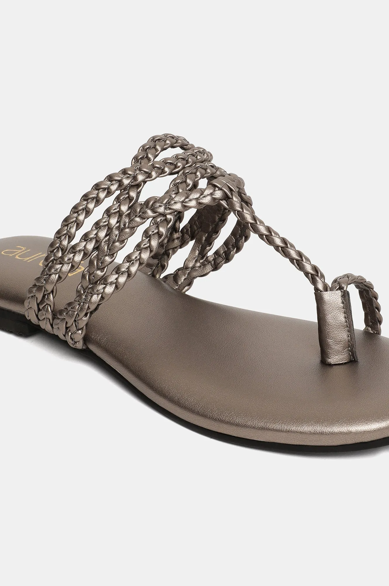 Aurelia Woven Design Open Flat-Zdorothy