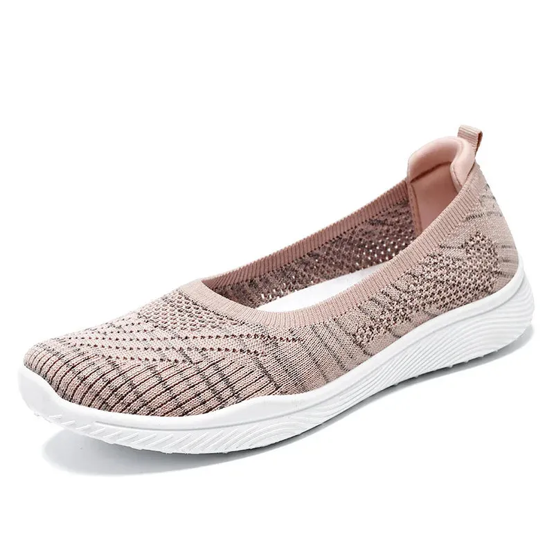 Autumn New Women Sneakers Ladies Breathable Walking Woven Shoes Anti-slip Lightweight Female Flats Casual Shoe Zapatillas Mujer
