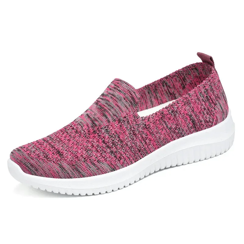 Autumn New Women Sneakers Ladies Breathable Walking Woven Shoes Anti-slip Lightweight Female Flats Casual Shoe Zapatillas Mujer