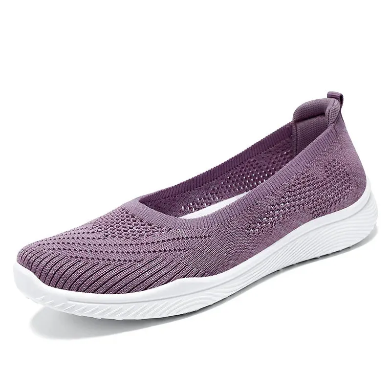 Autumn New Women Sneakers Ladies Breathable Walking Woven Shoes Anti-slip Lightweight Female Flats Casual Shoe Zapatillas Mujer