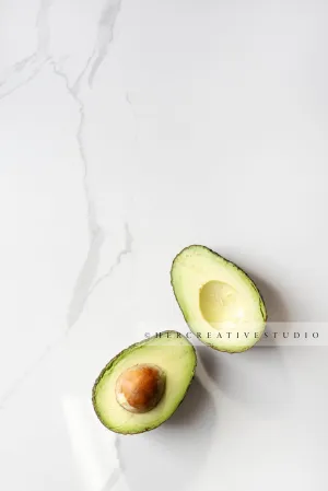 Avocado on Marble Background