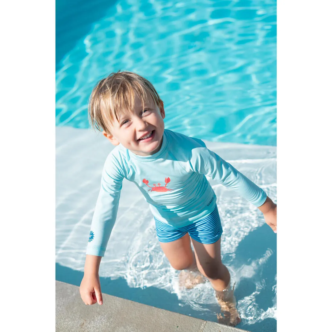 Baby / Kids’ Swim Shorts - Blue Crab Print