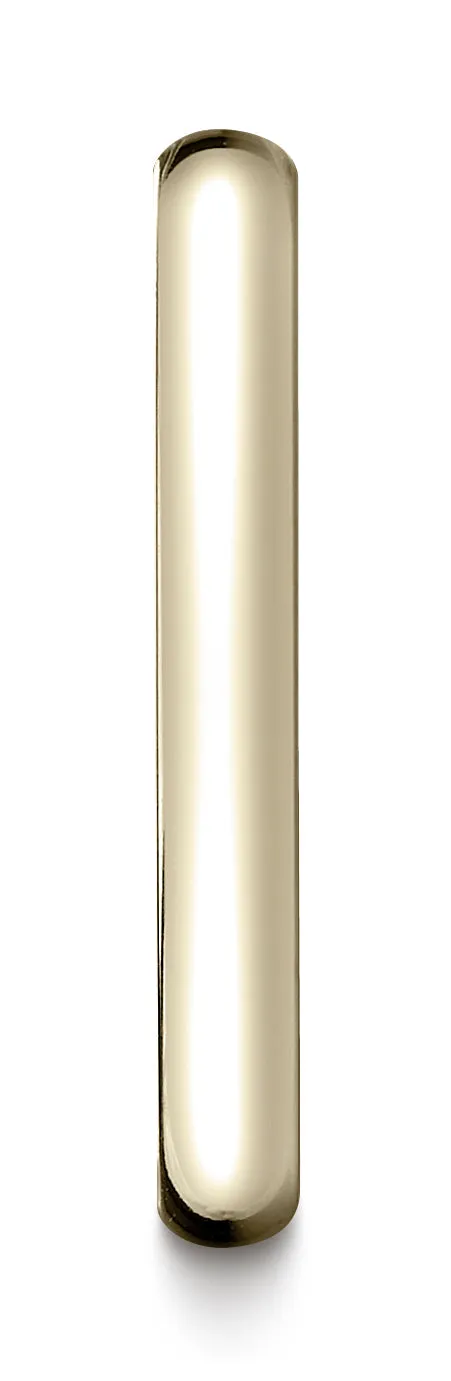 Benchmark 18K Yellow Gold 3mm Slightly Domed Standard Comfort-Fit Wedding Band Ring (Sizes 4 - 15 )