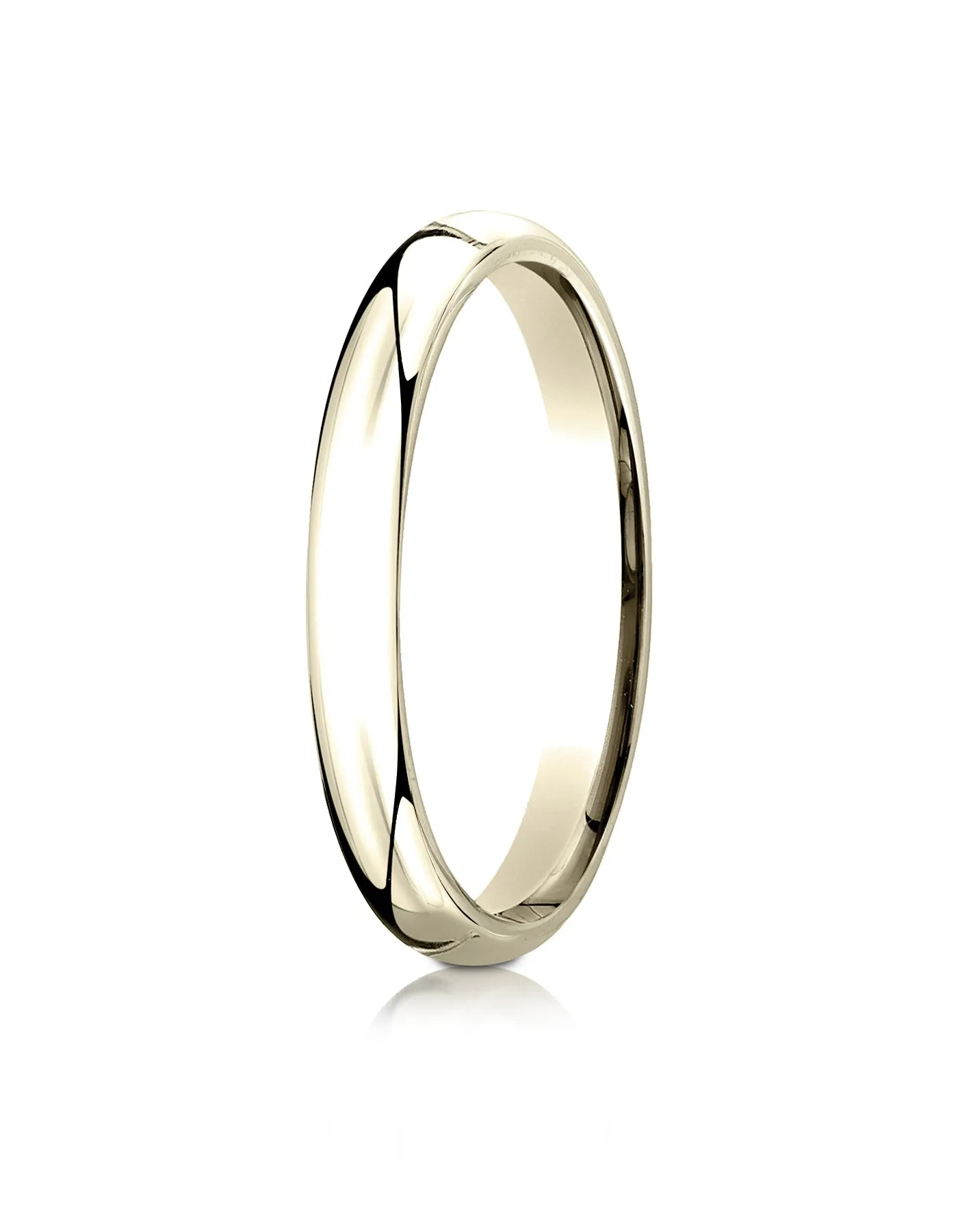 Benchmark 18K Yellow Gold 3mm Slightly Domed Standard Comfort-Fit Wedding Band Ring (Sizes 4 - 15 )