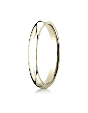 Benchmark 18K Yellow Gold 3mm Slightly Domed Standard Comfort-Fit Wedding Band Ring (Sizes 4 - 15 )