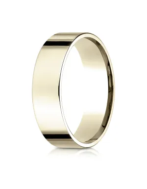 Benchmark 18K Yellow Gold 6mm Flat Comfort-Fit Wedding Band Ring (Sizes 4 - 15 )