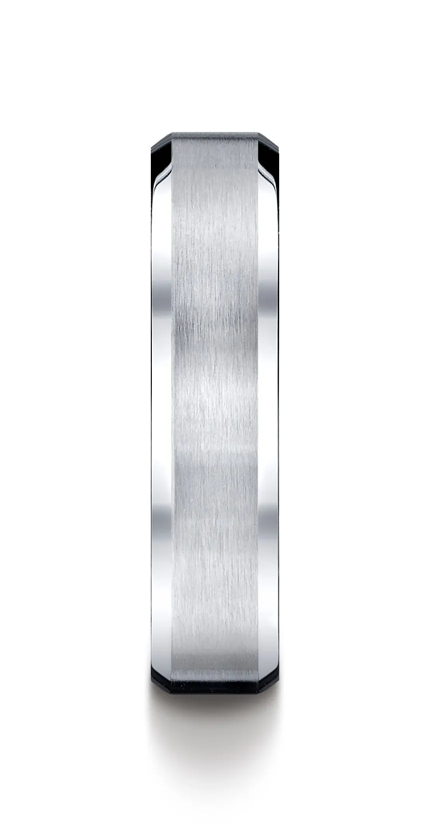 Benchmark Cobaltchrome 6mm Comfort-Fit Satin-Finished Beveled Edge Design Wedding Band Ring